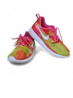 Nike Roshe One Flight Weight Pink Rainbow Sneakers Women’s 7